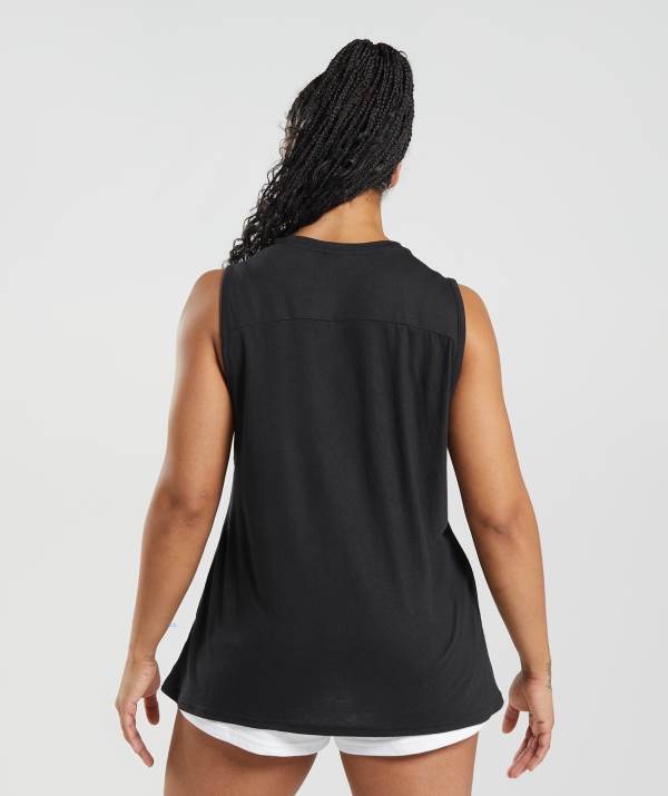 Damske Tielko Gymshark Legacy Čierne | JV3285701
